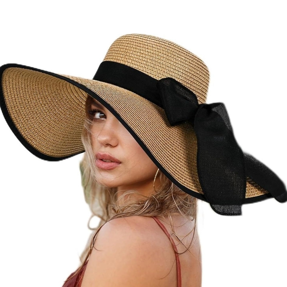 Handmade Chic Sophisticated Wide Brim Straw Hat (NWT)